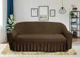 Frill Style Butterfly Stuff Sofa Cover (Brown Color)